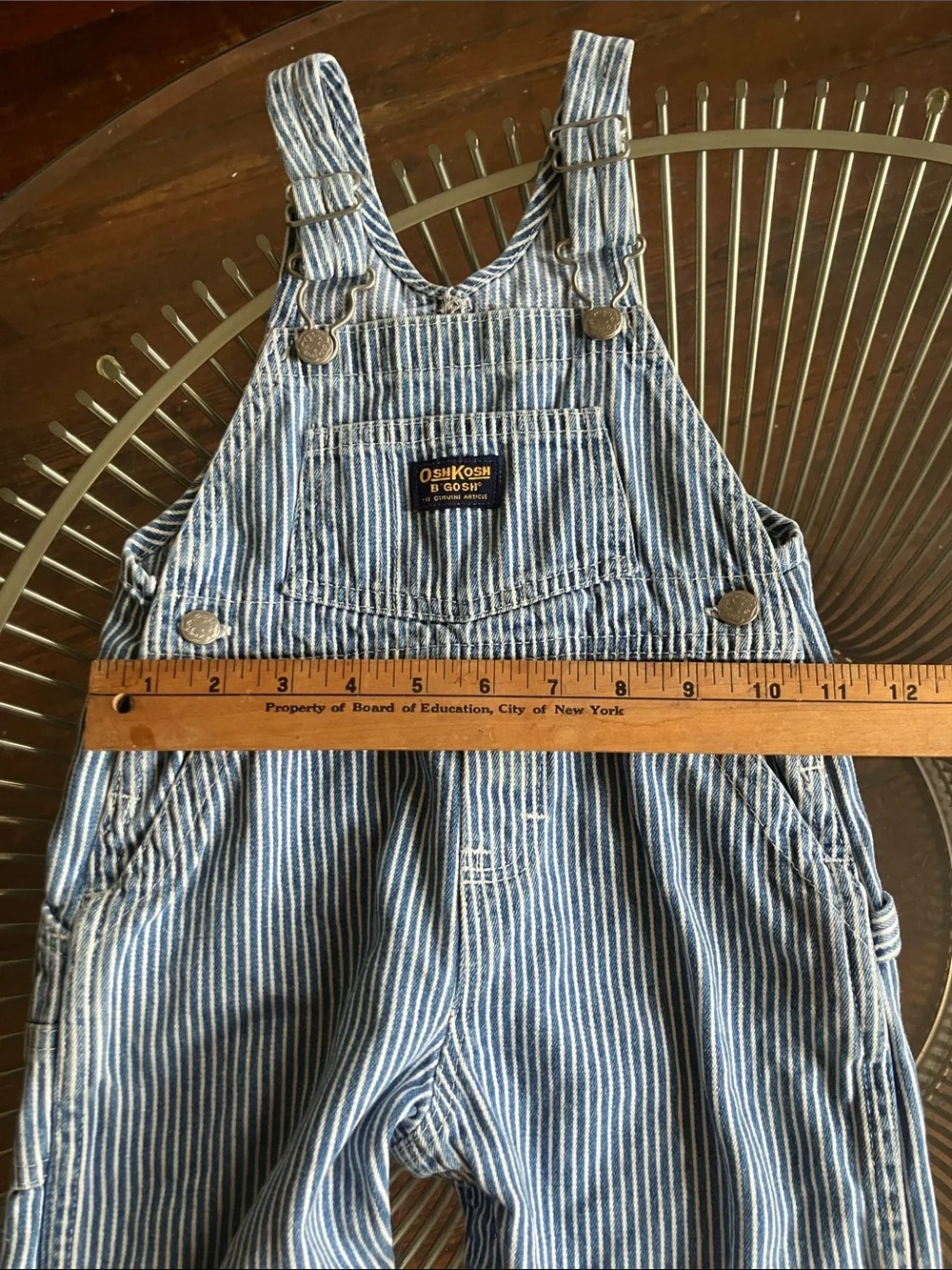 Vintage OshKosh B’gosh Vestbak hickory stripe overalls size 24 m